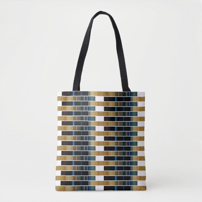 colourful stripe weave tote bag (Front)
