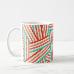 Colourful Striped Abstract Pattern Coffee Mug