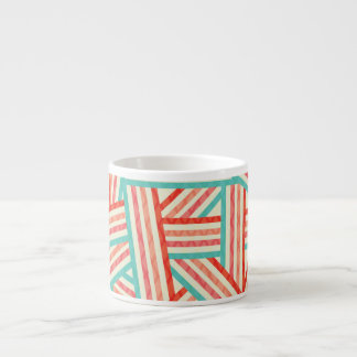 Colourful Striped Abstract Pattern Espresso Cup