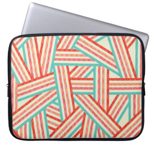 Colourful Striped Abstract Pattern Laptop Sleeve