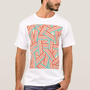 Colourful Striped Abstract Pattern T-Shirt