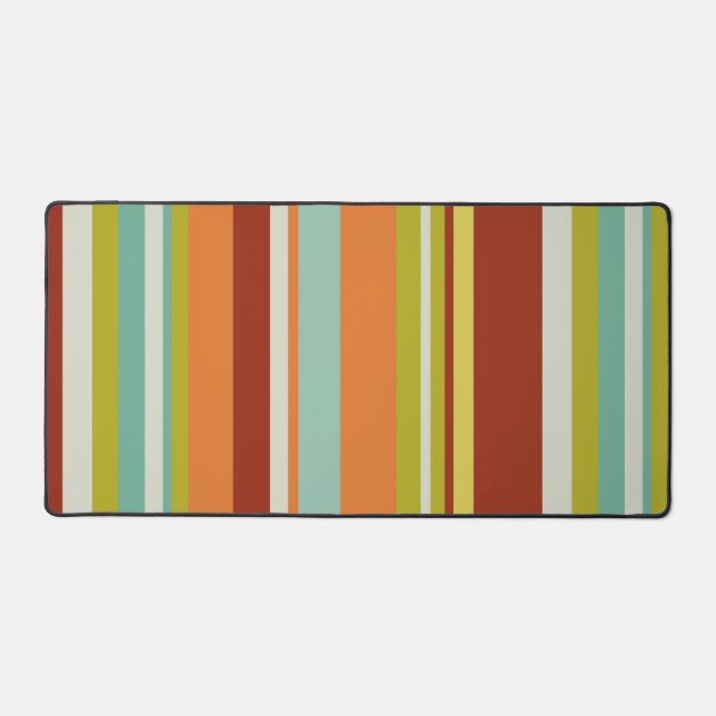 Colourful Striped Desk Mat (Front)