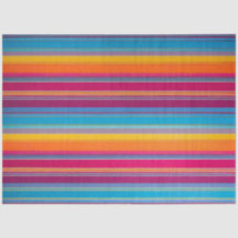 Colourful Striped Fabric Art Tissue Paper