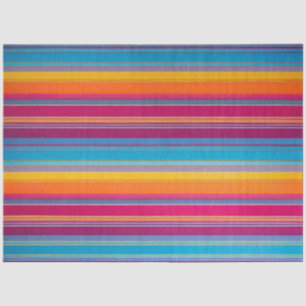 Colourful Striped Fabric Art Tissue Paper
