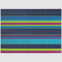 Colourful Striped Fabric Art Tissue Paper