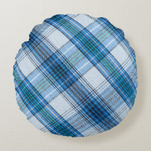 Colourful Striped loincloth fabric background Round Cushion