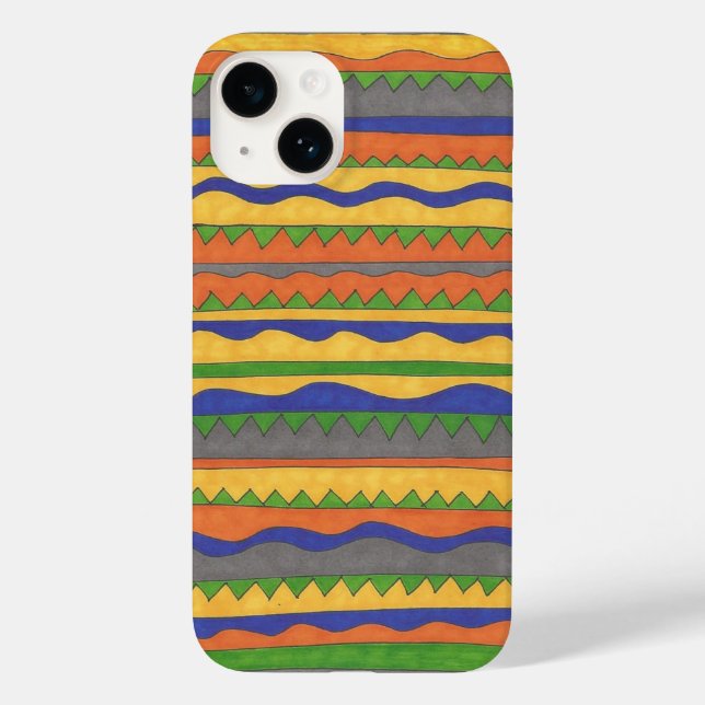 Colourful Striped Pattern Case-Mate iPhone Case (Back)