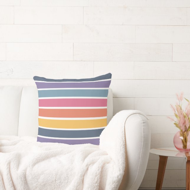 Colourful Striped Pattern Cushion (Couch)