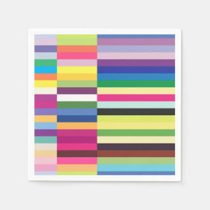 Colourful Striped Pattern Napkin