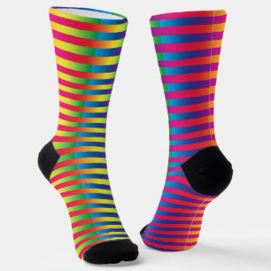 Colourful Striped Pattern Socks