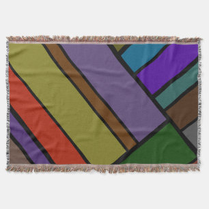 Colourful Striped Throw Blanket