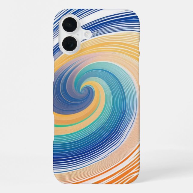 Colourful Striped Waves iPhone Case (Back)