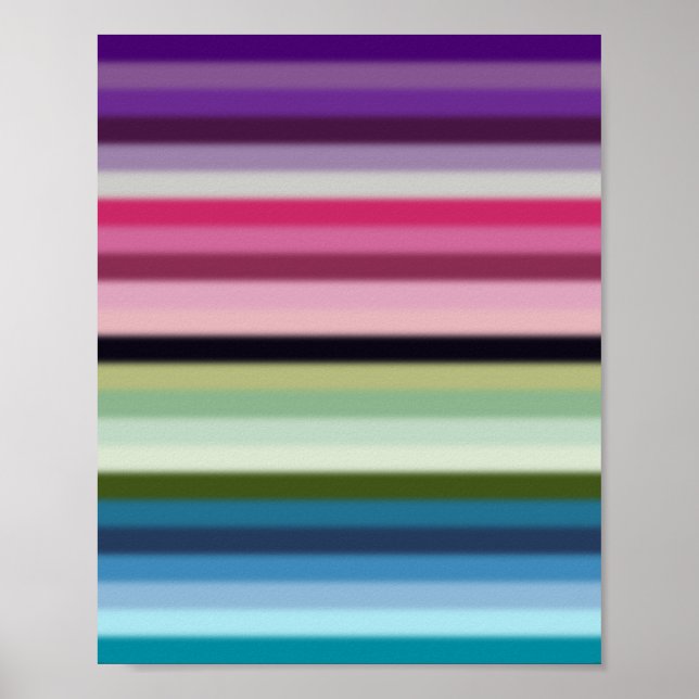 Colourful Stripes 01 Poster (Front)