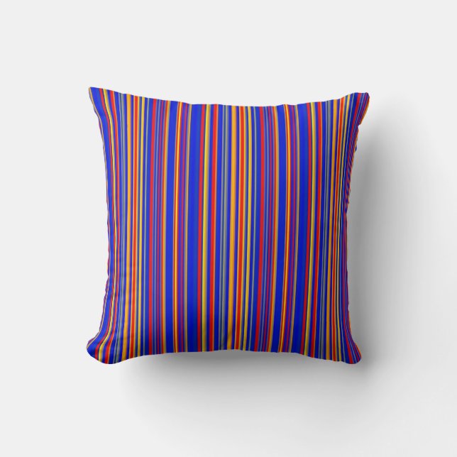 Colourful Stripes 04 Cushion (Front)