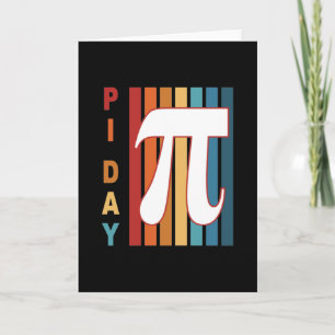 Colourful Stripes 3.14 Pi Day Card