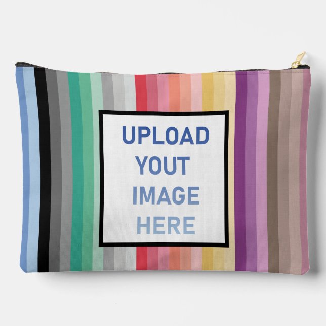 Colourful Stripes Accessory Pouch (Back)