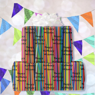 Colourful Stripes All Occasion Gift Wrapping Paper