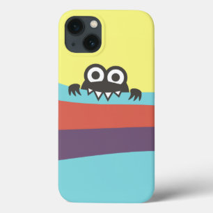 Colourful Stripes And Cute Character iPhone 13 Case