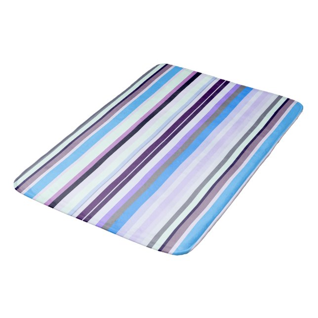 Colourful stripes  bath mat (Angled)