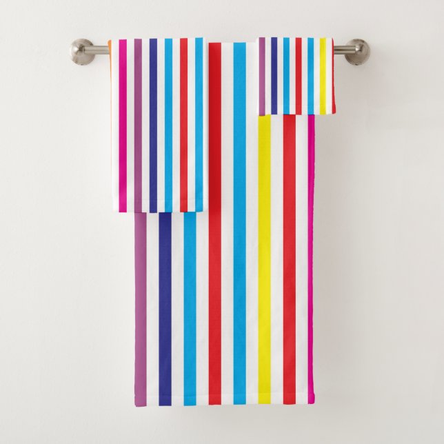 Colourful Stripes Bath Towel Set (Insitu)