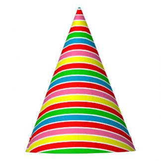 Colourful Stripes Birthday Party Hat