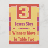 Colourful Stripes Bunco Table Card #3