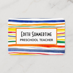 colourful stripes business card