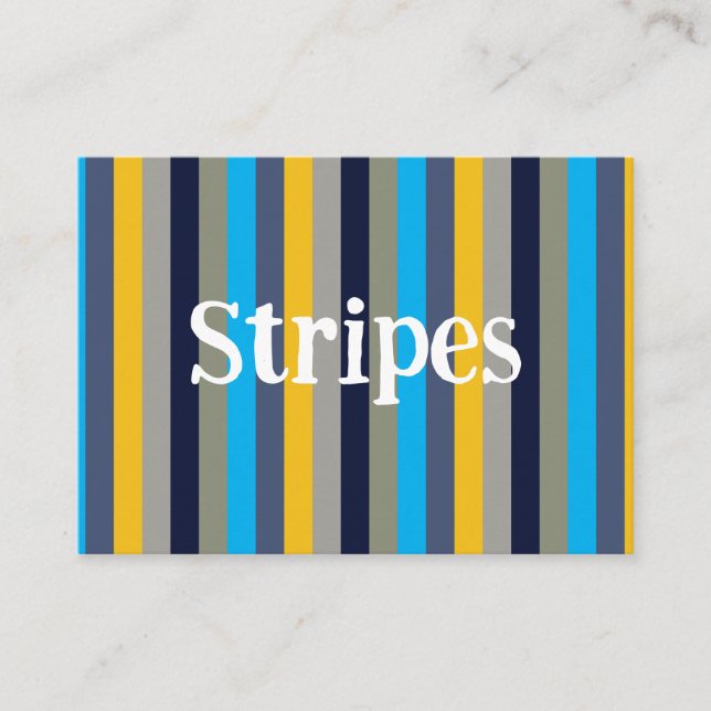 Colourful Stripes  Business Card (Front)