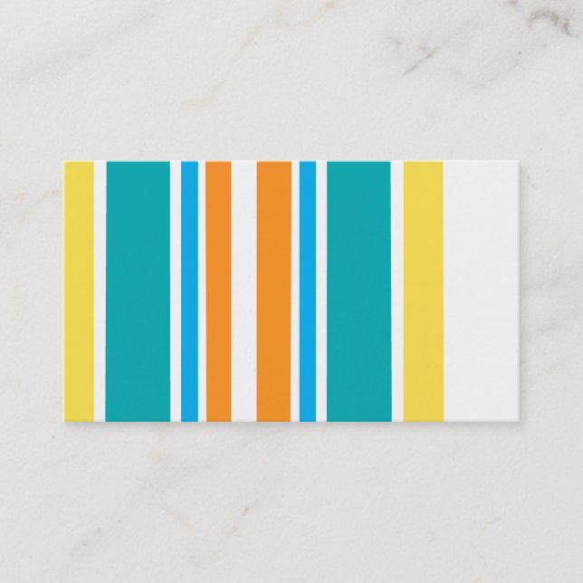 colourful stripes business card template (Front)