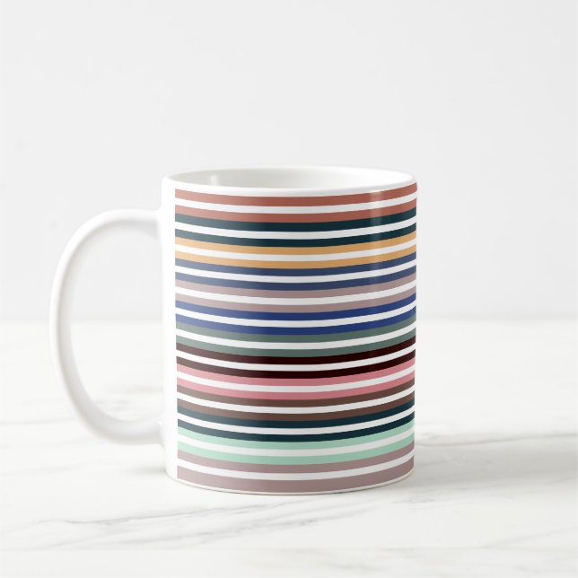 Colourful Stripes Coffee Mug (Left)