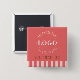 Colourful Stripes Company Logo Business Promotion 15 Cm Square Badge