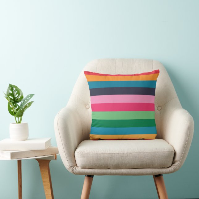 Colourful Stripes Cushion (Chair)