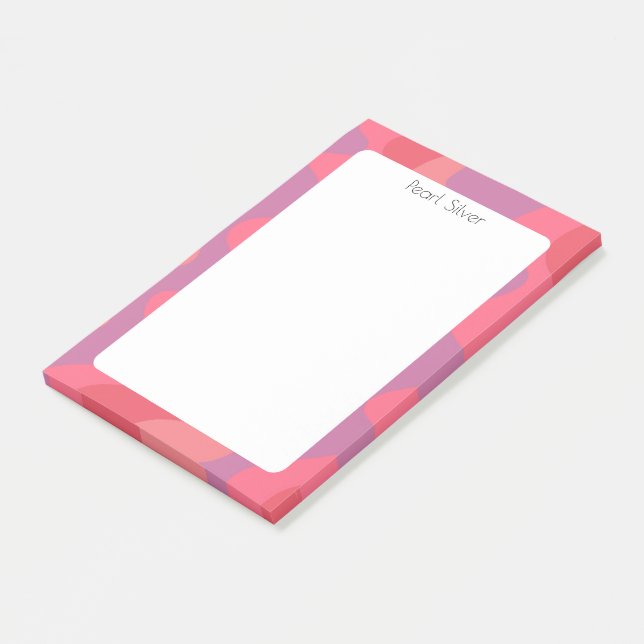 Colourful Stripes CUSTOM Chic Monogram Personalise Post-it Notes (Angled)