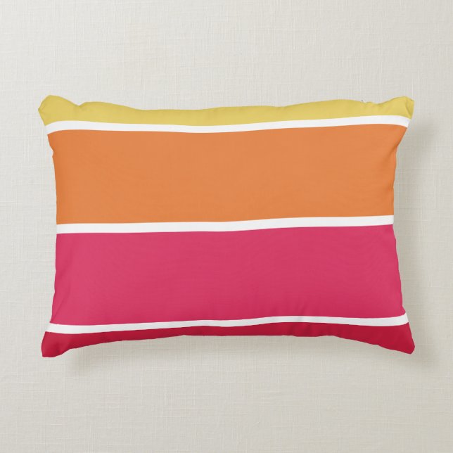 Colourful Stripes Decorative Cushion (Front)