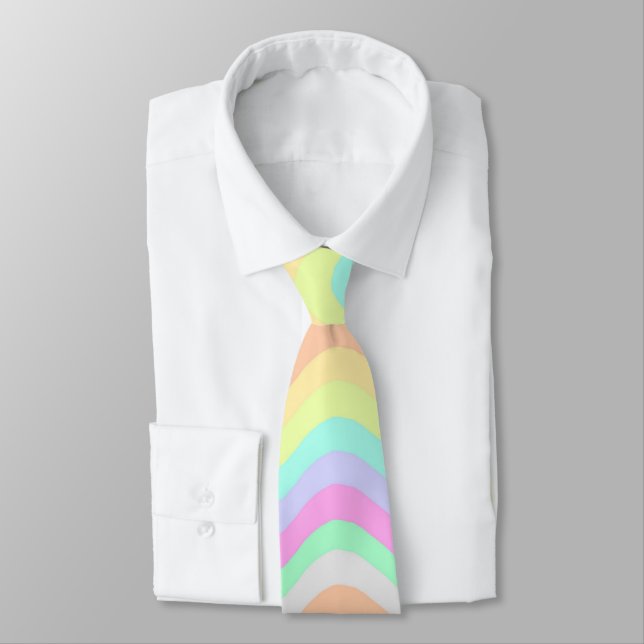 Colourful Stripes Design Tie (Tied)