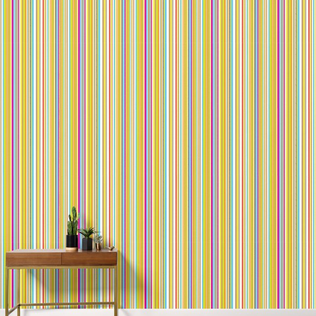Colourful Stripes Design Wallpaper (Hallway)