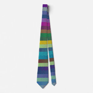 Colourful Stripes & Dots Pattern + your ideas Tie