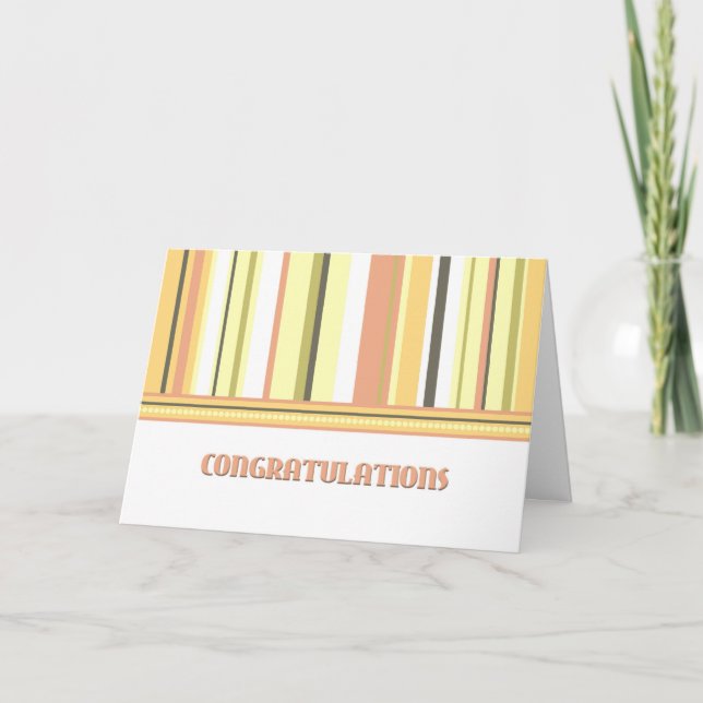 Colourful Stripes Employee Anniversary Card (Front)