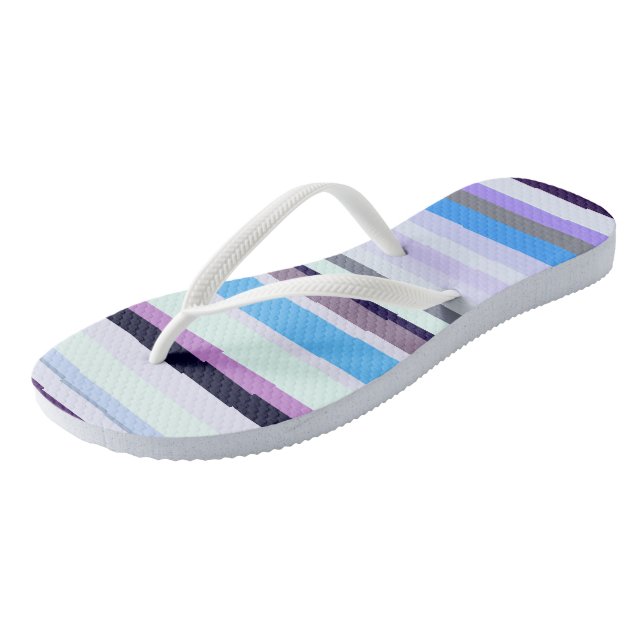 Colourful stripes  flip flops (Angled)