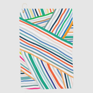 Colourful Stripes Golf Towel