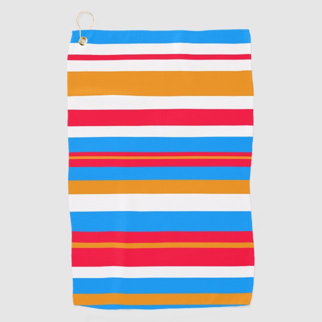 colourful stripes golf towel (Front)