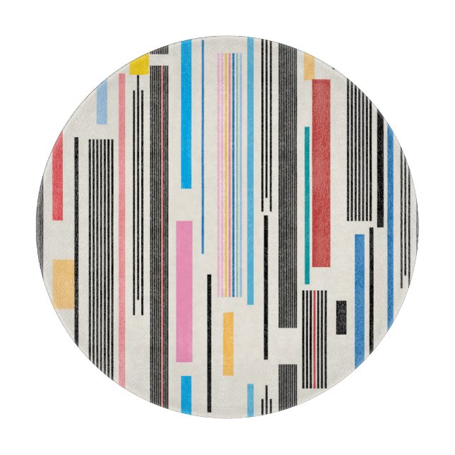 Colourful Stripes: Graphic Pattern Mix Cutting Board (Front)