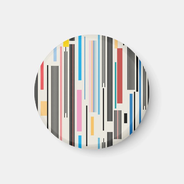 Colourful Stripes: Graphic Pattern Mix Magnet (Front)