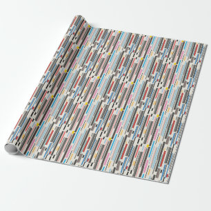 Colourful Stripes: Graphic Pattern Mix Wrapping Paper
