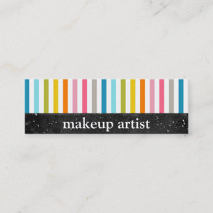 Colourful Stripes - Makeup Artist - Business Cards