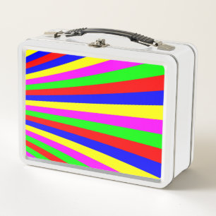 Colourful Stripes Metal Lunch Box