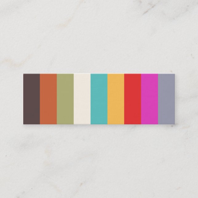 Colourful Stripes Mini Profile Card (Front)
