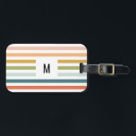 Colourful Stripes Monogram Luggage Tag<br><div class="desc">Customise your monogram with one or two initials.</div>
