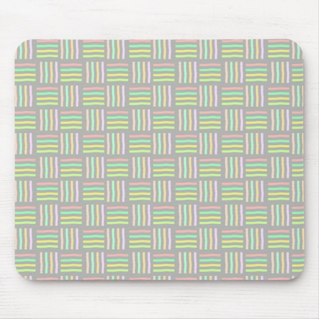 Colourful Stripes Mouse Mat (Front)