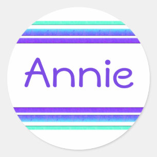 colourful stripes name tag